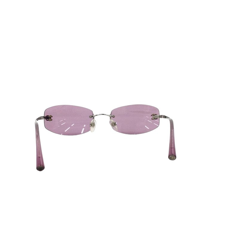 Chanel Purple Tinted CC Logo Rimless Sunglasses 4002 – Undothedone