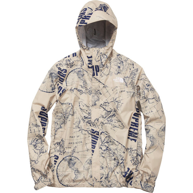 Supreme X the North Face SS2012 Venture Map Windbreaker Jacket Size L For  Sale at 1stDibs