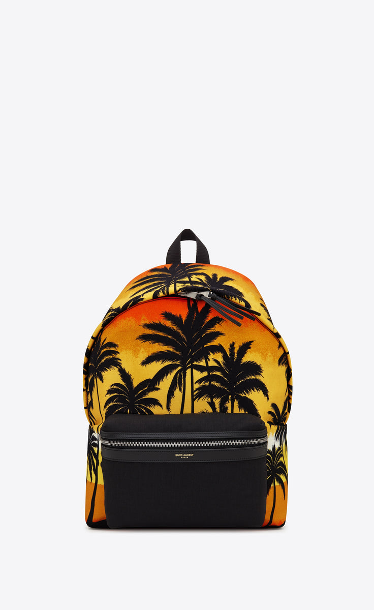 Saint Laurent Palm Tree Sunset Hunting Backpack – Undothedone display picture 2