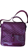 Goyard Grand Bleu MM Bordeaux Wine Red Messenger Shoulder Bag