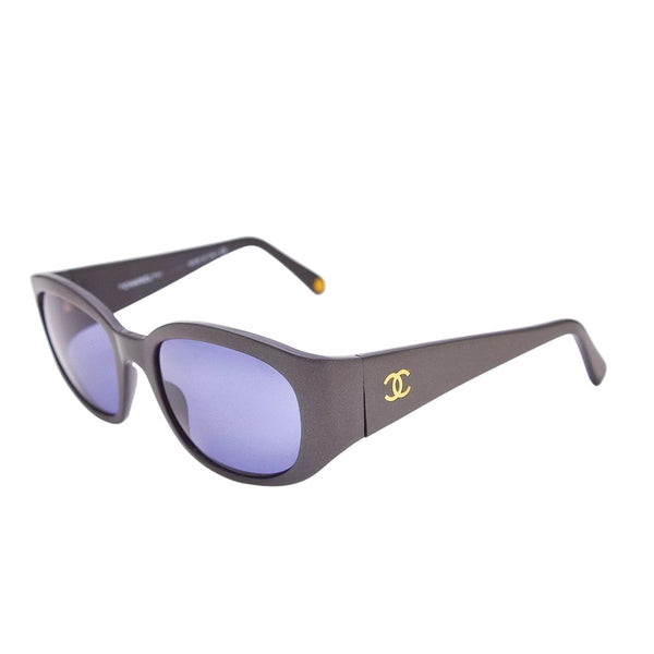 Chanel Purple Violet Gold CC Logo Sunglasses 5025