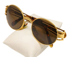 Fendi Gold Frame Logo Sunglasses SL 7031