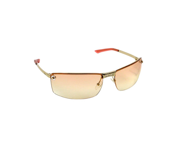 Christian Dior Silver Salmon Pink Rimless Sunglasses