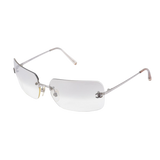 Chanel CC Logo Transparent Silver Sunglasses 4017