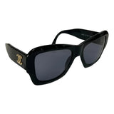 Chanel Gold CC Logo Black Sunglasses 02464