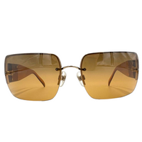 Chanel Brown Rhinestone Swarovski Sunglasses 4095-b