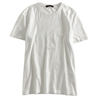 Louis Vuitton Embroidered Small Logo White Classic Cotton T shirt