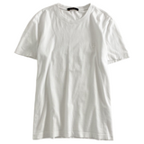 Louis Vuitton Embroidered Small Logo White Classic Cotton T shirt