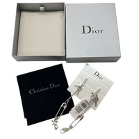 Christian Dior John Galliano Safety Pin & Keys Long Drop Silver Earrings