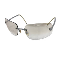 Chanel Rimless Silver Transparent Clear Sunglasses 4035