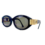 Celine Black Gold Logo Sunglasses CLF-631