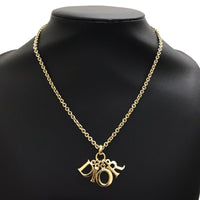 Christian Dior Spellout Logo Gold Chain Necklace
