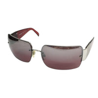 Chanel CC Logo Rimless Rhinestone Red Silver Sunglasses 4095-B