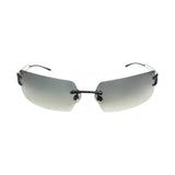 Chanel Silver Grey CC Logo Rimless Sunglasses 4051
