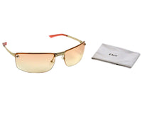 Christian Dior Silver Salmon Pink Rimless Sunglasses