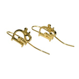Christian Dior Logo Gold Hoop Earrings