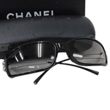 Chanel Black Silver Foldable CC Logo Sunglasses 5038