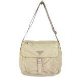 Prada Beige Tessuto Nylon Logo Crossbody Shoulder Messenger Bag