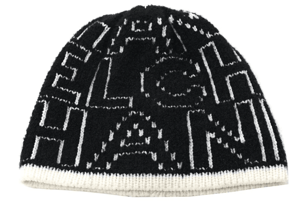Chanel Cashmere Wool Silk Logo Beanie Hat