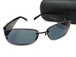 Chanel Black Rhinestone Swarovski Rimless Sunglasses 4117-b