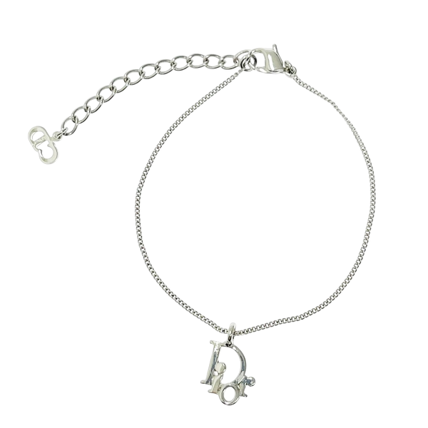 Christian Dior Silver Logo Bracelet