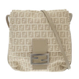 Fendi Zucchino Brown Beige Canvas Crossbody Bag