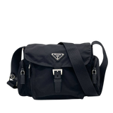 Prada Black Tessuto Nylon Logo Crossbody Shoulder Messenger Buckle Technical Bag