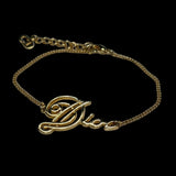 Christian Dior Gold Logo Cursive Bracelet