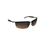 Chanel Silver Logo Orange Blue Tinted Rimless Sunglasses 4011