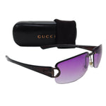 Gucci Black Purple Violet Gradient Tinted Rimless Sunglasses