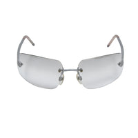 Chanel Rimless Silver Transparent Clear Sunglasses 4035