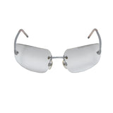 Chanel Rimless Silver Transparent Clear Sunglasses 4035