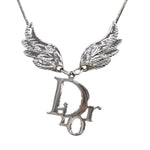 Christian Dior Silver Logo Wing Necklace John Galliano