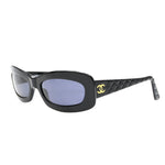 Chanel Black Gold CC Logo Quilted Sunglasses 5006