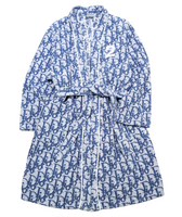 Christian Dior No 2 Blue Monogram Bathrobe Towel Gown