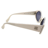 Chanel White Gold Logo Sunglasses 08850 C0200
