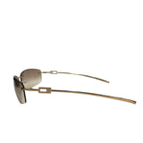 Gucci Gold Brown Tinted Rhinestone Rimless Sunglasses GG 1784 Strass 577YT