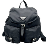 Prada Sport Black Nylon Logo Shoulder Rucksack Bag Backpack