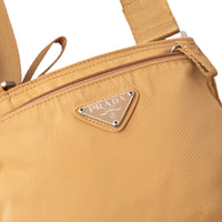 Prada Yellow Gold Tessuto Nylon Logo Crossbody Shoulder Messenger Small Bag