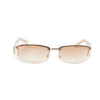 Gucci Camel Brown Cream Rimless Silver Sunglasses 1799