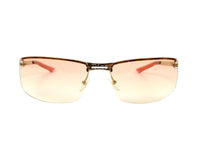 Christian Dior Silver Salmon Pink Rimless Sunglasses