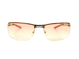 Christian Dior Silver Salmon Pink Rimless Sunglasses