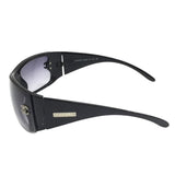 Chanel Black Purple Tinted Silver CC Logo Sunglasses 8047