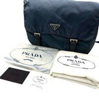 Prada Navy Blue Nylon Logo Shoulder Crossbody Bag
