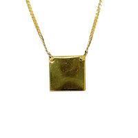 Christian Dior CD Logo Gold Black Square Vintage Necklace