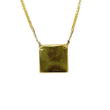 Christian Dior CD Logo Gold Black Square Vintage Necklace