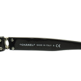 Chanel Black Silver Foldable CC Logo Sunglasses 5030