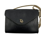 Christian Dior Black Gold Monogram Shoulder Bag