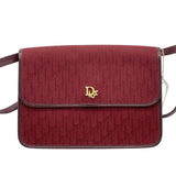 Christian Dior Burgundy Red Gold Monogram Shoulder Bag