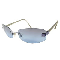 Chanel Blue Silver Rimless Sunglasses 4067
